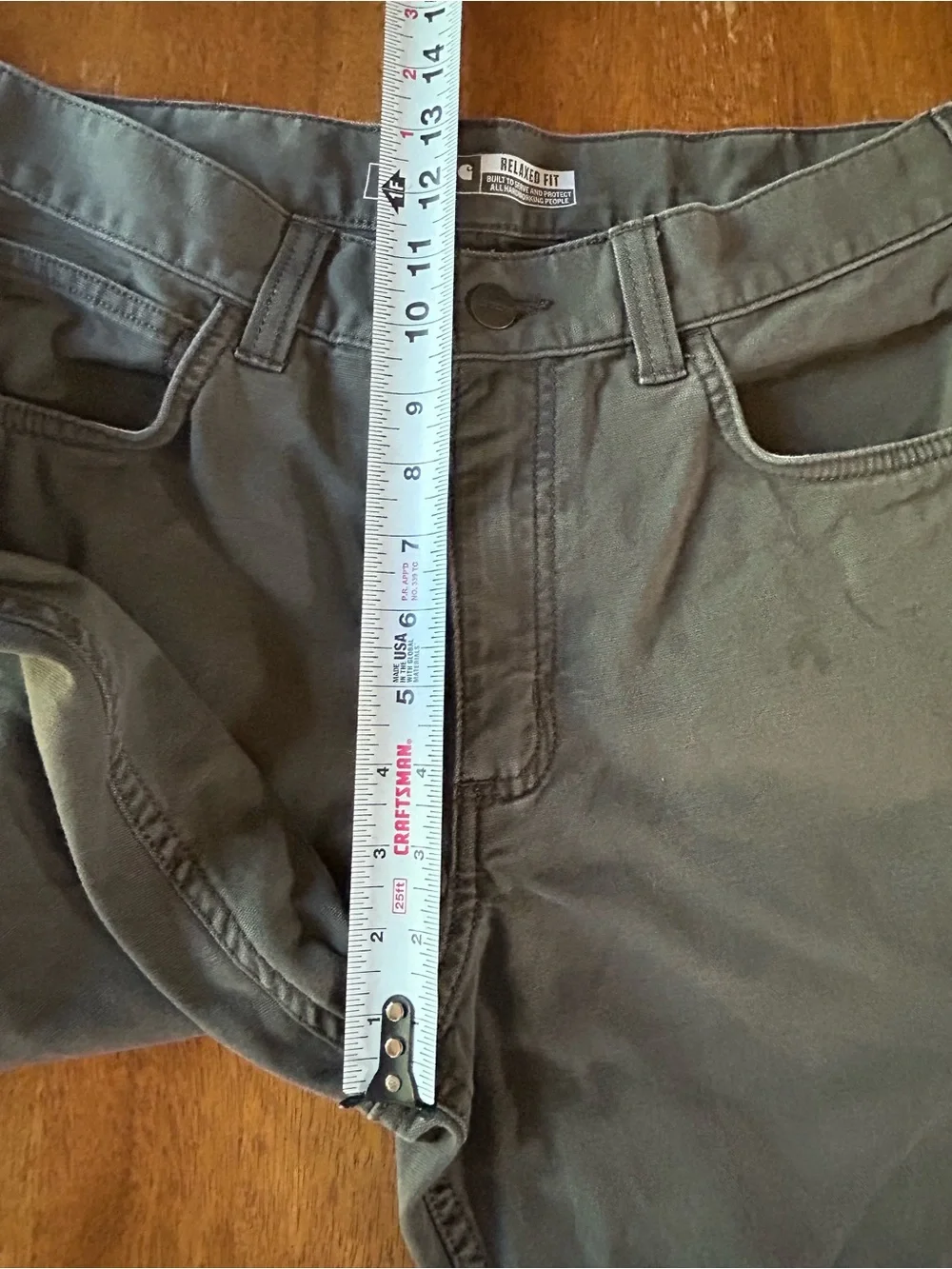 Carhartt Men's 32x34 Relaxed Fit Durable Utility Work Pants Farm-Worn